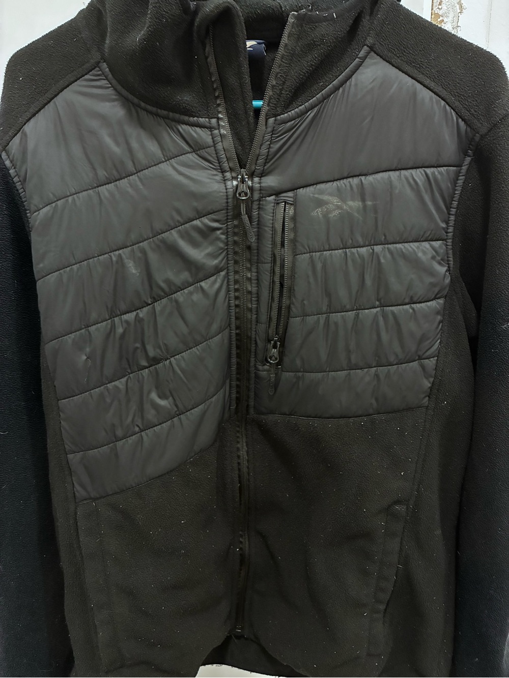 Reebok Men's Black Quilted Chest Performance Jacket